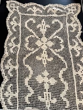Vintage Table Runner /45” X 15.5” Beige / Lace / Farmhouse / Mid Century