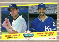 1989 Fleer - Major League Prospects Torey Lovullo, Robert Palacios #648 (RC)