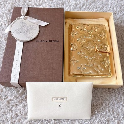 LOUIS VUITTON Miroir Agenda PM Tagesplaner Cover Gold LV R20962 Set Monogramm...