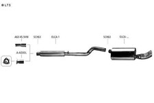 BASTUCK Anlage ab Kat 2x76mm DTM für Opel Corsa A Bj 82-93 1.0l-1.6l inkl Diesel