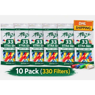 PURIZE Aktivkohlefilter 33 Xtra Slim 5.9 mm Filters Multicolor Made in Germany