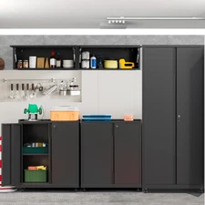 Garage Storage Cabinet System 5 Pcs Rolling Chest Workshop Set Kitchen Cabinet
