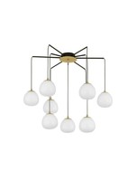 Nova Luce The Egg Pendelleuchte Gold Schwarz 8X G9 Dimmbar HöHenverstellbar IP20