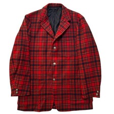 Pendleton Vintage 100 Virgin Wool Plaid Sport Coat Blazer L Academia Heritage