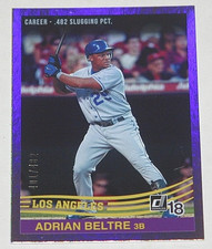 2018 Donruss Baseball Career Stat Line #266 - Adrian Beltre HOF 401/482