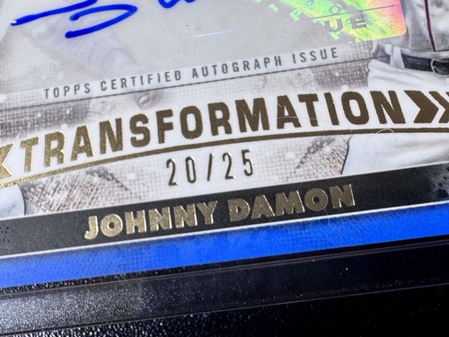 Johnny Damon 2024 Topps Inception Transformation Blue Auto #20/25 - Picture 2 of 3
