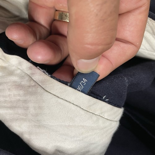Vintage Polo Ralph Lauren Pants Mens 34x30 Navy Blue Wool Blend Trousers Preppy - Picture 8 of 11