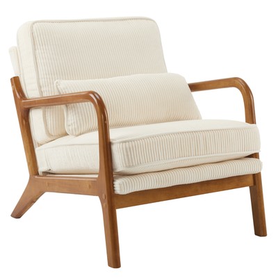 Century Modern Chairs for Living Room Bedroom Guest Room Creamy White