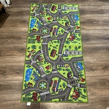 Kids Rug Playmat 31.5in by 60in,City Life Great for Playing w/ Cars and Toys