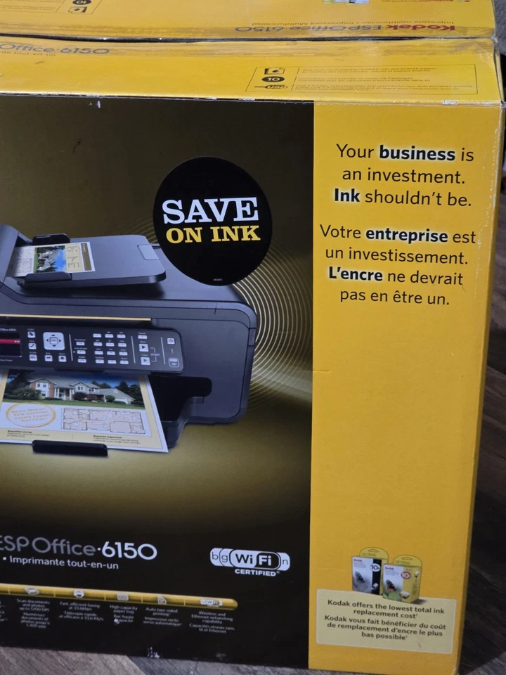Kodak ESP Office 6150 All-in-One Printer NEW Open Box Wireless Print Scan Fax - Image 3 of 4