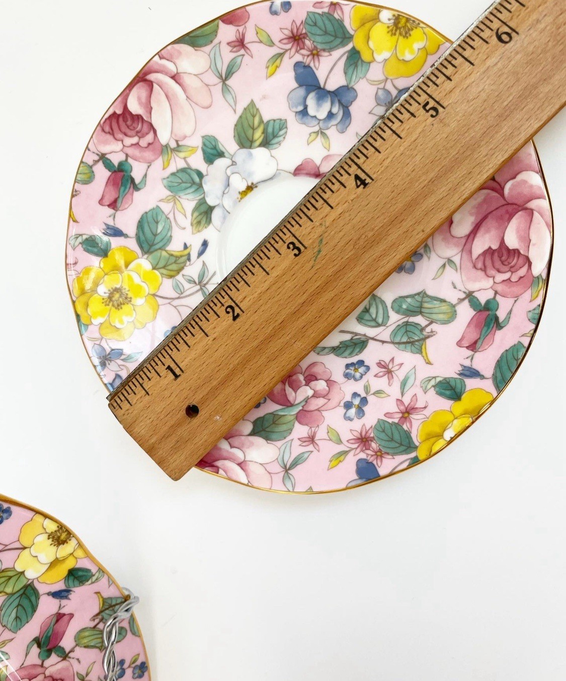 Vintage Set Of Chelsea Garden Primrose Pink Tea Cup, Saucer And Plate Bone China