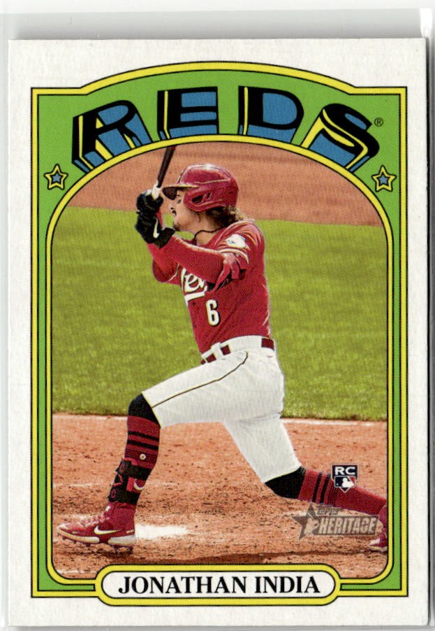 2021 Topps Heritage #541b Jonathan India Action