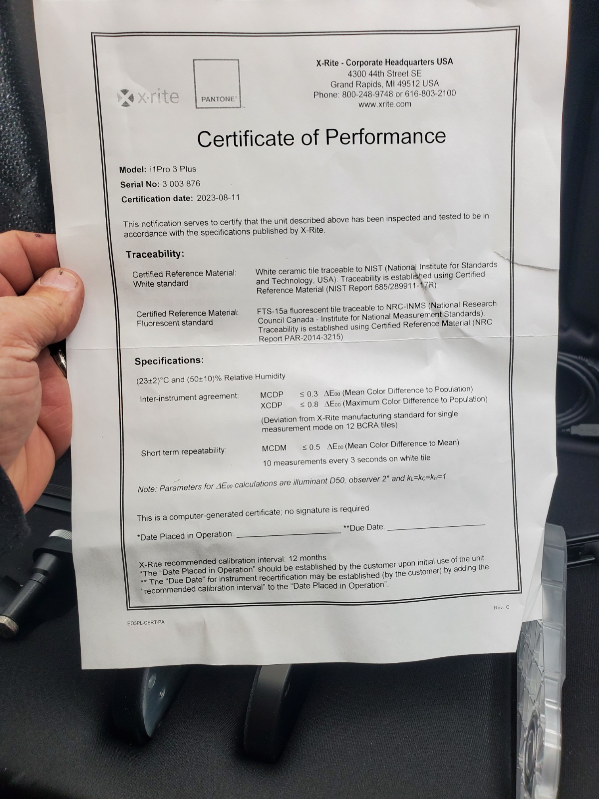 X-Rite i1Publish Pro 3 EO3PUB Color Calibrator – Excellent Condition