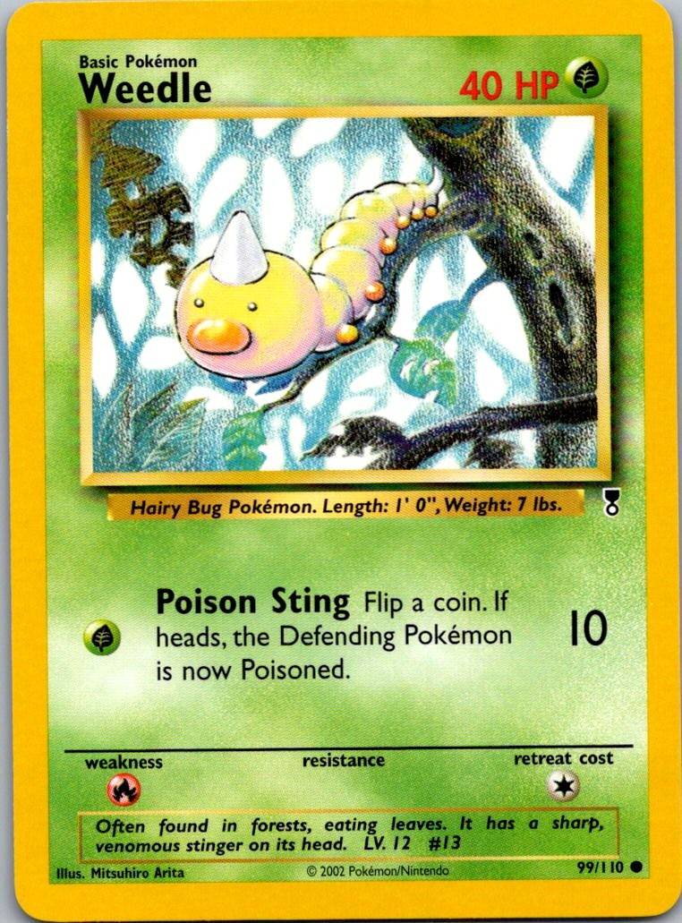 Weedle 99/110 Common Legendary Collection Pokemon Near Mint