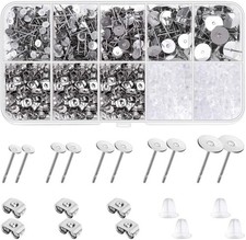 Shynek Earring Making Kit, 1800pcs Supplies with Stainless Small, Silver