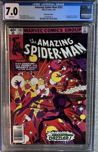 The Amazing Spider-Man 203 CGC 7.0! White Pages! Frank Miller! Newsstand!