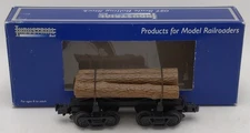 Industrial Rail 8002 O Gauge Skeleton Log Car w/ Logs EX/Box