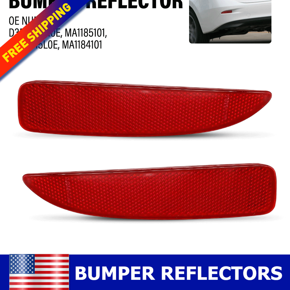 Kit 2 Réflecteurs De Pare-chauss Arrière Pour Mazda 5 3 6 (2006-2018) - Rouge - Neuf