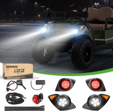 10L0L Golf Cart Universal Deluxe Headlights and Tail Light Kits for Yamaha G29 2