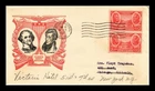 DR JIM STAMPS US COVER ARMY HEROES JACKSON SCOTT FDC PAIR LINPRINT CACHET