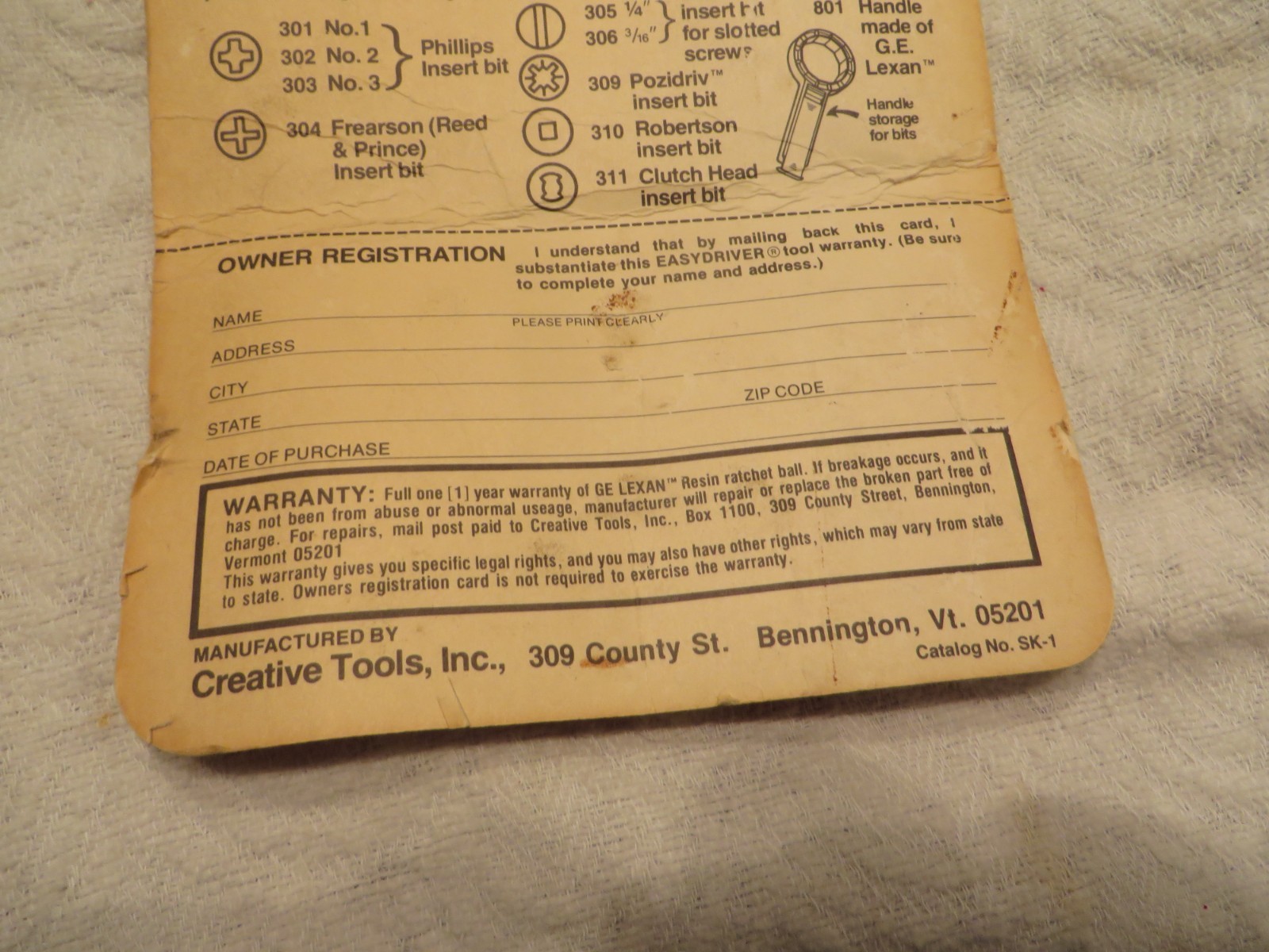 Vintage EASYDRIVER Ratchet Ball Tool Screwdriver USA