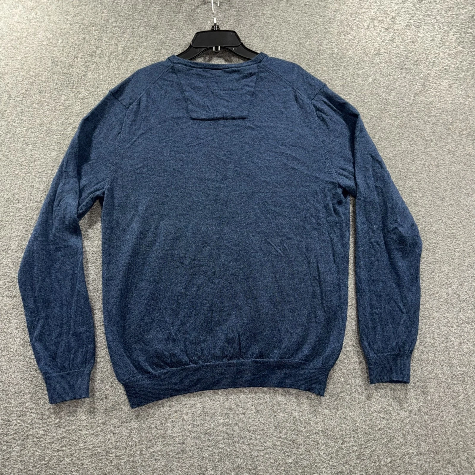 Calvin Klein Sweater Mens XL Extra Fine Merino Wool Pullover V Neck Lightweight