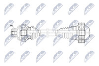 NTY Antriebswelle NPW-AU-090 FüR Audi A8 D4 4H2 4H8 4HC 4HL A7 Sportback 4GA 4GF