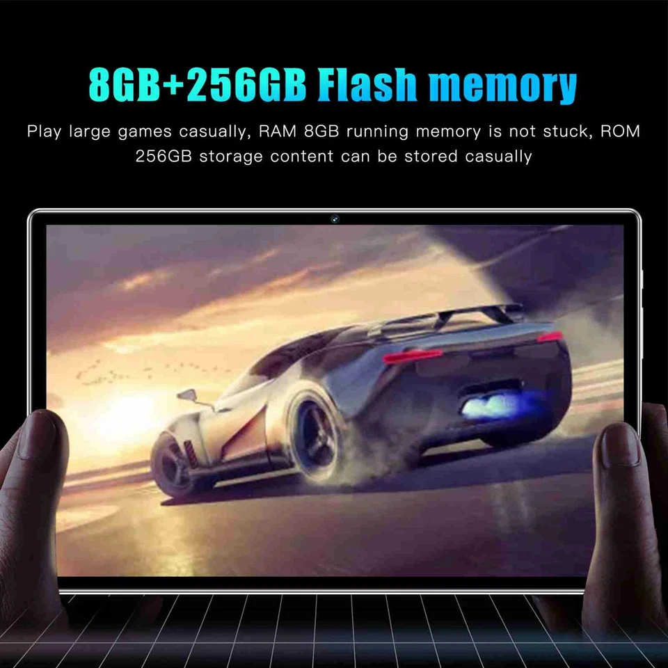 10.1in Tablet For Android11 2.4G 5GWiFi 8GB RAM 256GB ROM 1920x1200 5MP 13MP - Image 4 of 4