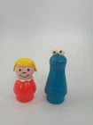 Vintage Fisher Price Little People COOKIE MONSTER + 1