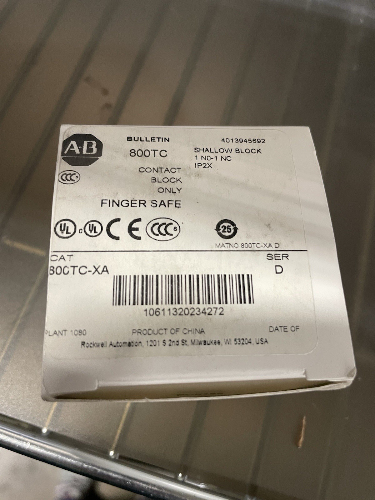 Allen-Bradley 800TC-XA Shallow Block - Contact Block Only