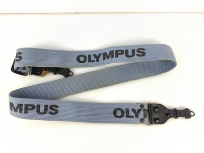 Olympus Canvas Sky Blue + Black Logo Genuine Vintage Camera Strap Quick Release - Image 1 of 4