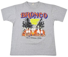 NFL Denver Broncos vintage sport grey short sleeve tee QT6983