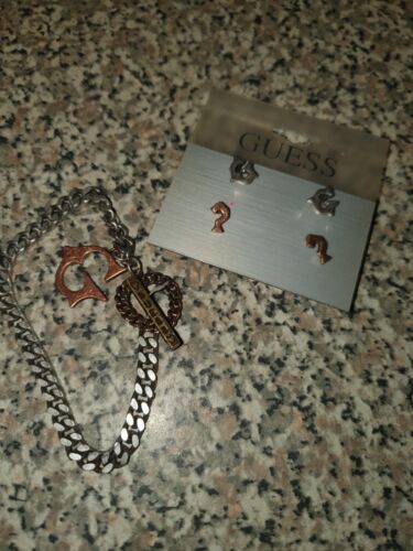 GUESS JEWELLERY EARRINGS & BRACELET SET SAVE RRP$175 - Picture 1 of 8