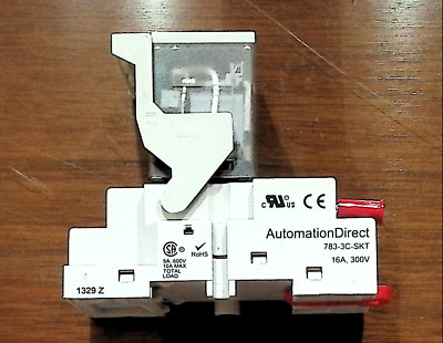 AUTOMATION DIRECT 782-2C-24D CONTROL RELAY W/ BASE 782-2C-SKT