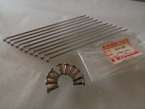 10x Original Kawasaki KX 125 Speichen spokes 1978 1979 41027-1007 - Bild 2 von 3