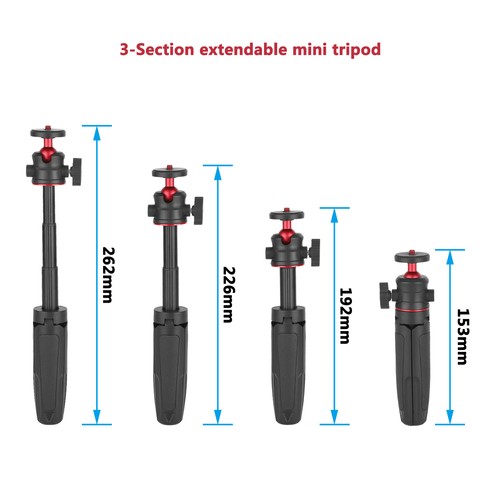 CAMVATE Desktop Tripod Mount Holder Phone Selfie Stick w/ 2.2 to 3.3" Phone Clip - 第 7/9 張圖片