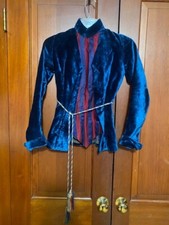 Vtg Blue/Teal Velvet Blazer/Top