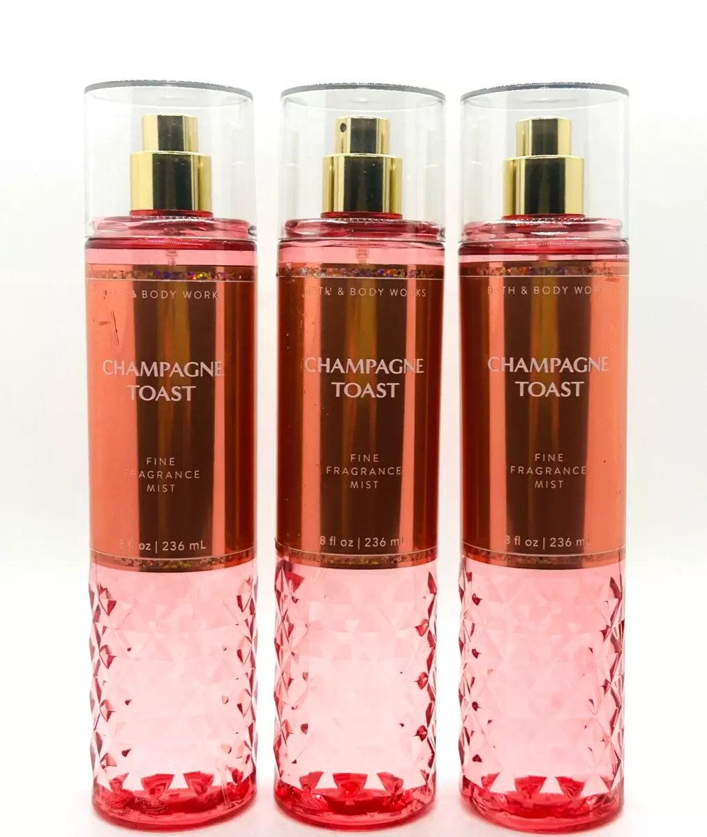 3-Pack Bath Body Works CHAMPAGNE TOAST Luxe Fine Fragrance Mist