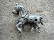 STANLEY TOYS - Vintage CAST ALUMINUM PAIR OF DRAFT WAGON HORSES - PARTS REPAIR