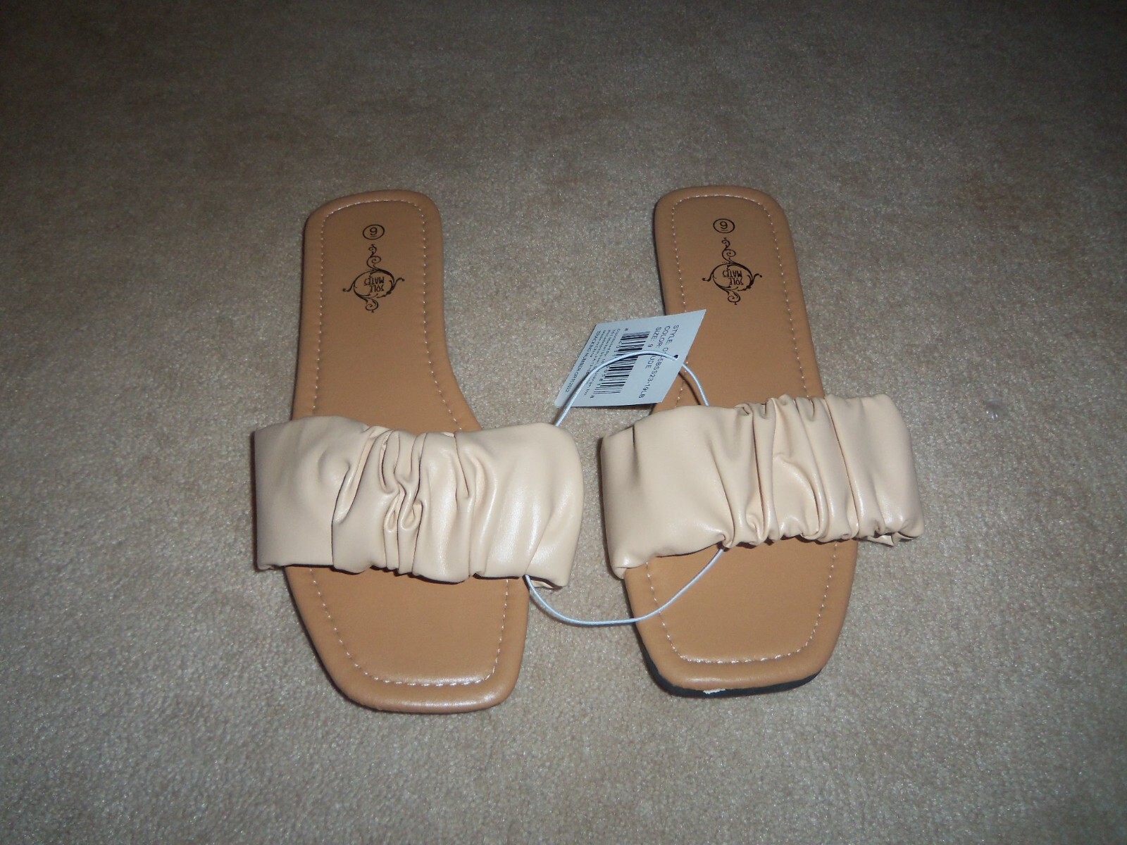 APL NUOVI SANDALI PLISSETTATI DONNA SOLE MATES NUDI TAGLIA 9