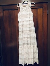Beautiful Eliza J Boho Maxi Dress Ivory Size 16