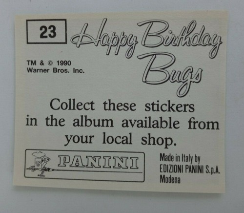 1990 Panini Happy Birthday Bugs (Pick Your Sticker) - Picture 35 of 343