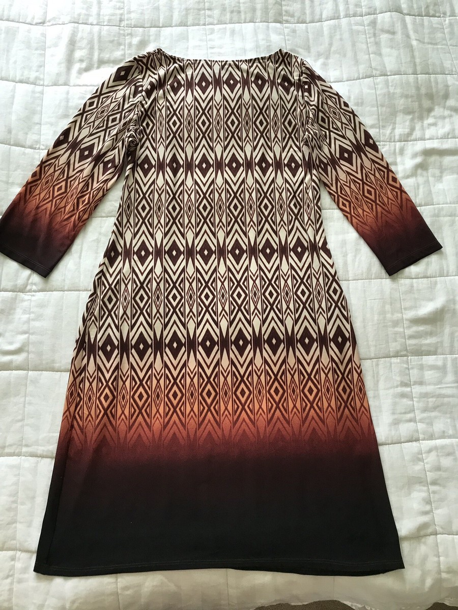 Womens Avirate Brown Print Dress Size UK