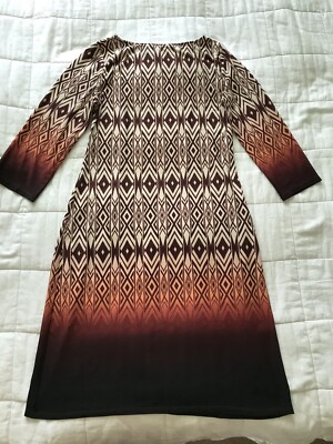 Womens Avirate Brown Print Dress Size UK