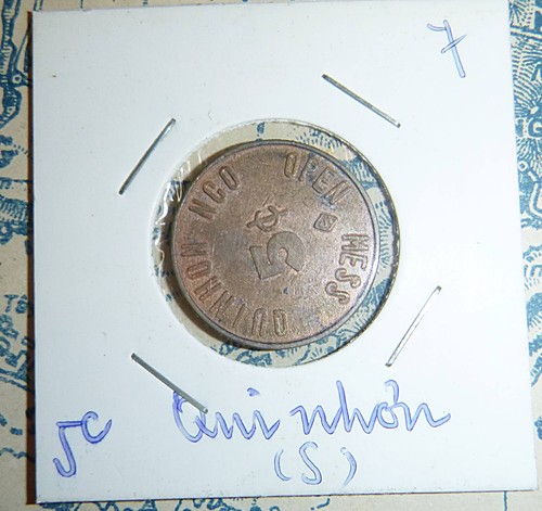 TOKEN / COIN - Qui Nhon - NCO Club - SEGA Marking - 5 Cent - Vietnam War - C.356 - Picture 1 of 4