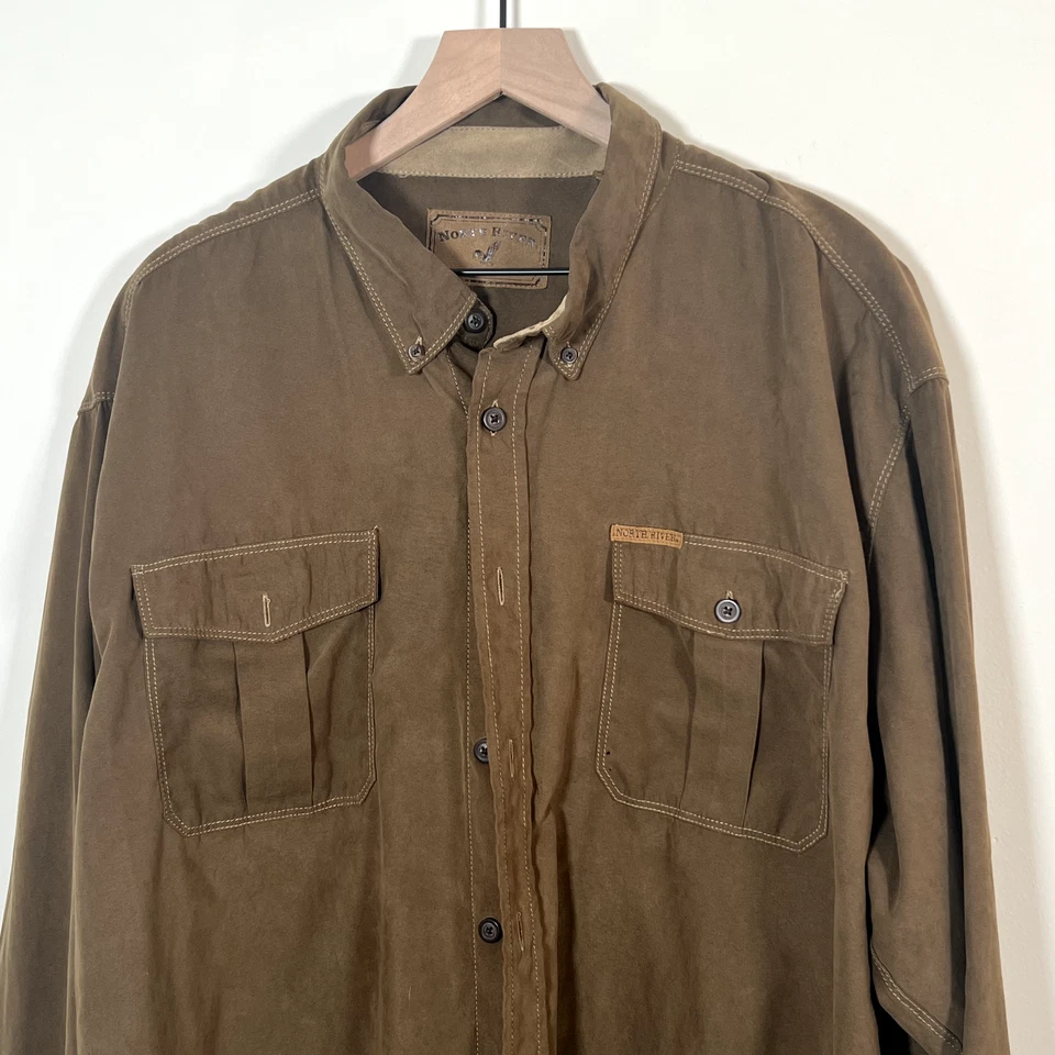 North River Outfitters Para Hombres Talla XXL Marrón Gamuza Western Farmer Vaquero Aire Libre Foto 2 de 4