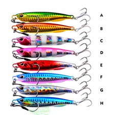 8 Pack Fishing Lure For Tuna Snapper Bass Offshore Micro Butterfly Metal Jigs