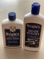Wright's Silver Cleaner and Polish 7 oz (2 Pack) Removes Tarnish, Ammonia Free