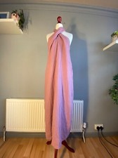 NEW ZARA 100%LINEN HALTERNECK DRESS LILAC SIZE M, BNWT