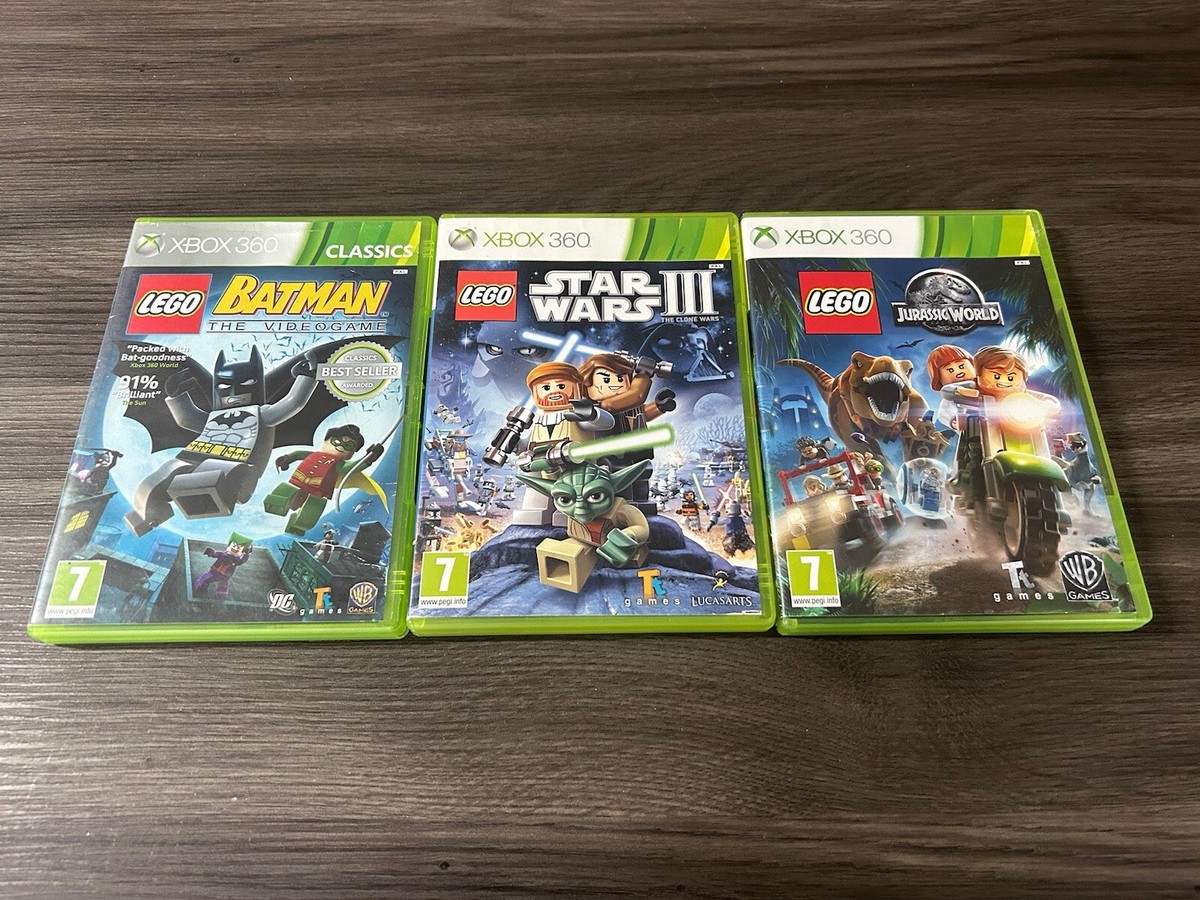 Xbox 360 Lego Games Bundle Batman Star Wars Jurassic World UK